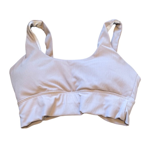 Lilac Ribbed Biker Shorts + Bra Set - Picture 4 of 5